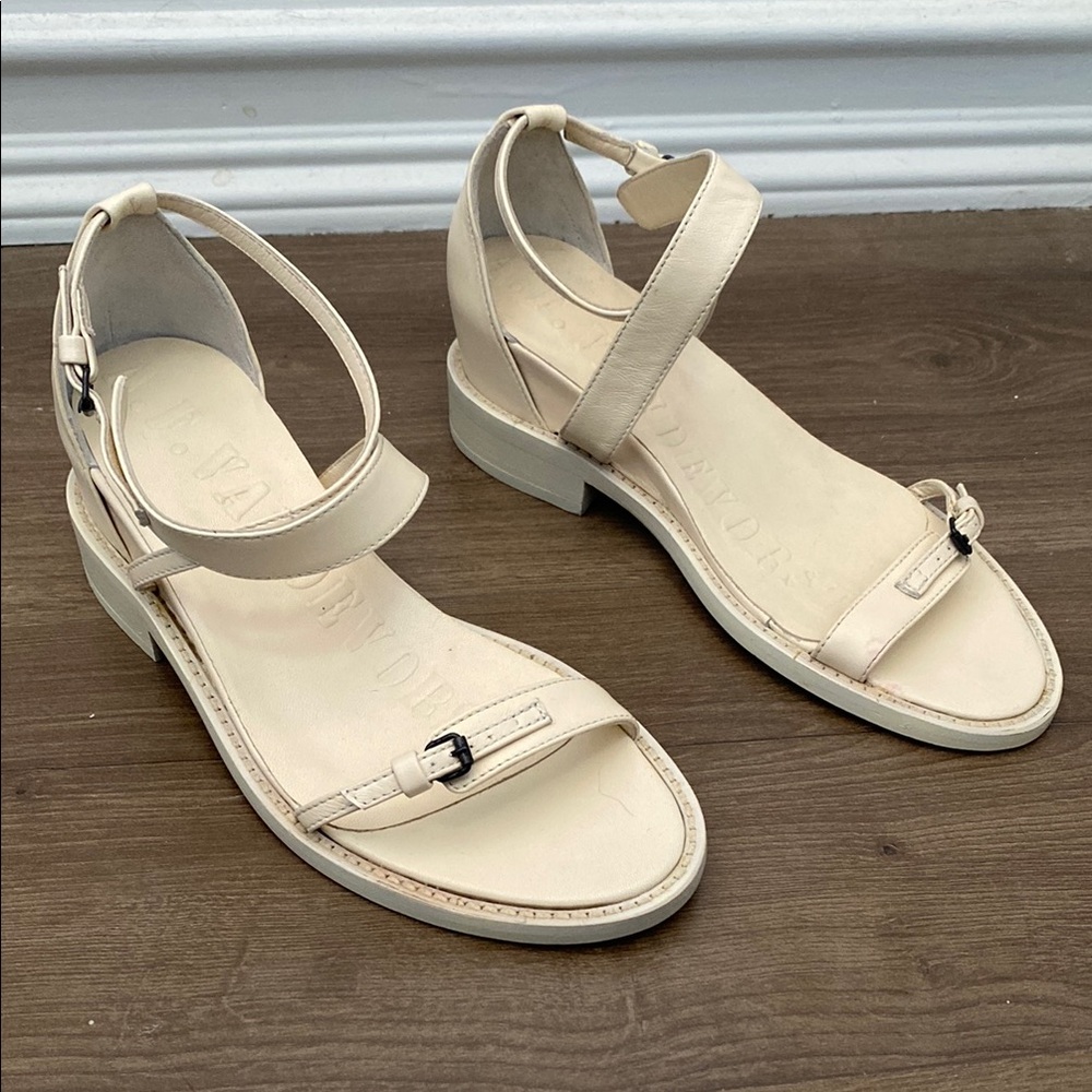 Vintage A.F. Vandevorst Women’s Cream Ankle-Strap Sandals VERY RARE NEVER WORN